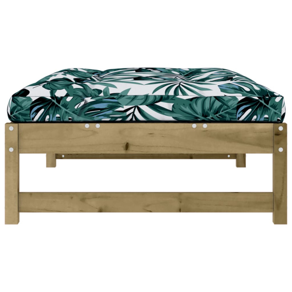 Produktbild för Fotpall för trädgården 120x80 cm massiv furu