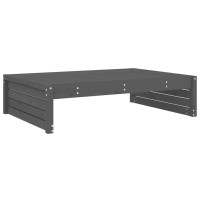 Produktbild för Fotpall för trädgården grå 120x80 cm massiv furu