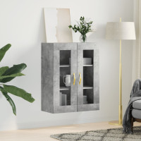 Produktbild för Väggskåp betonggrå 69,5x34x90 cm