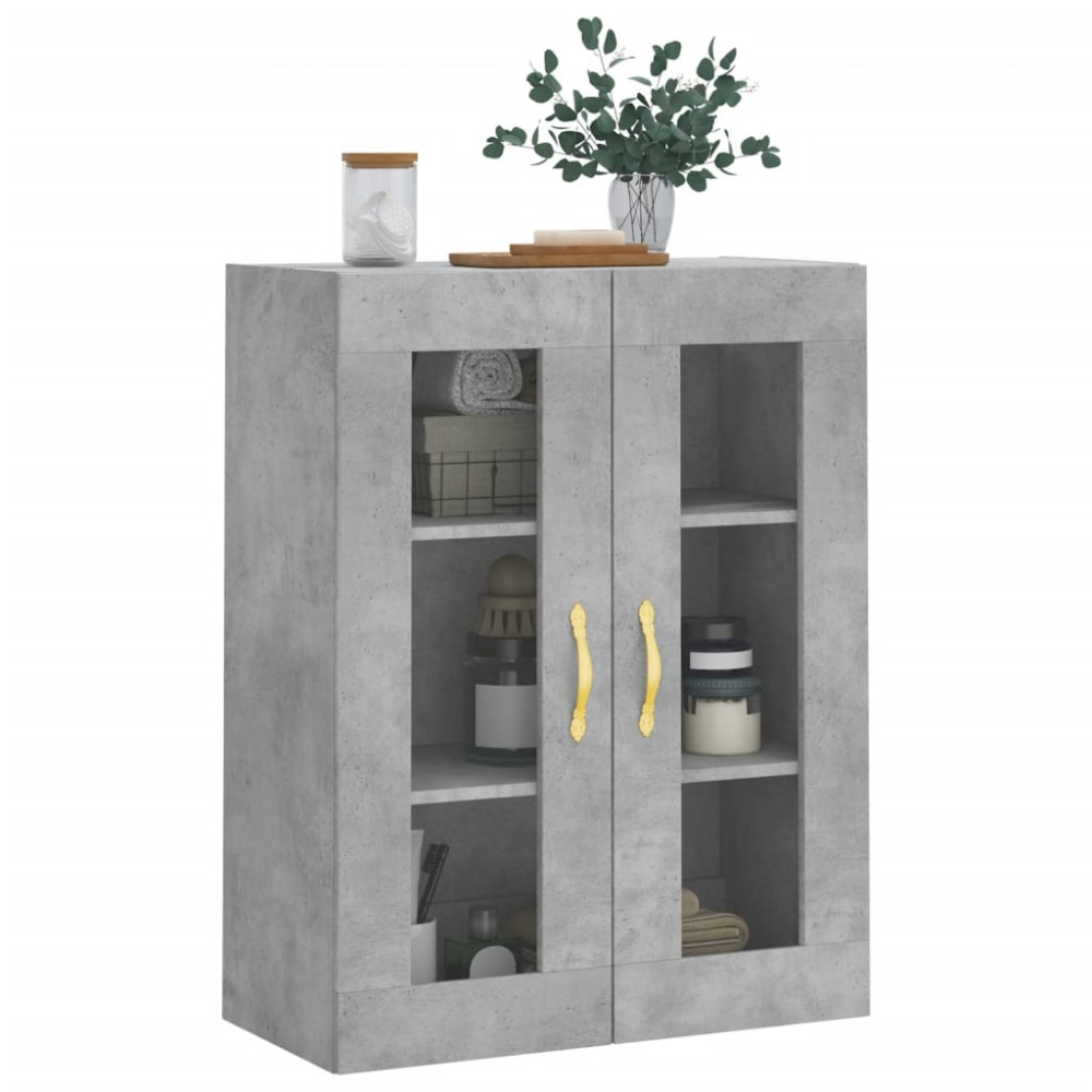 Produktbild för Väggskåp betonggrå 69,5x34x90 cm