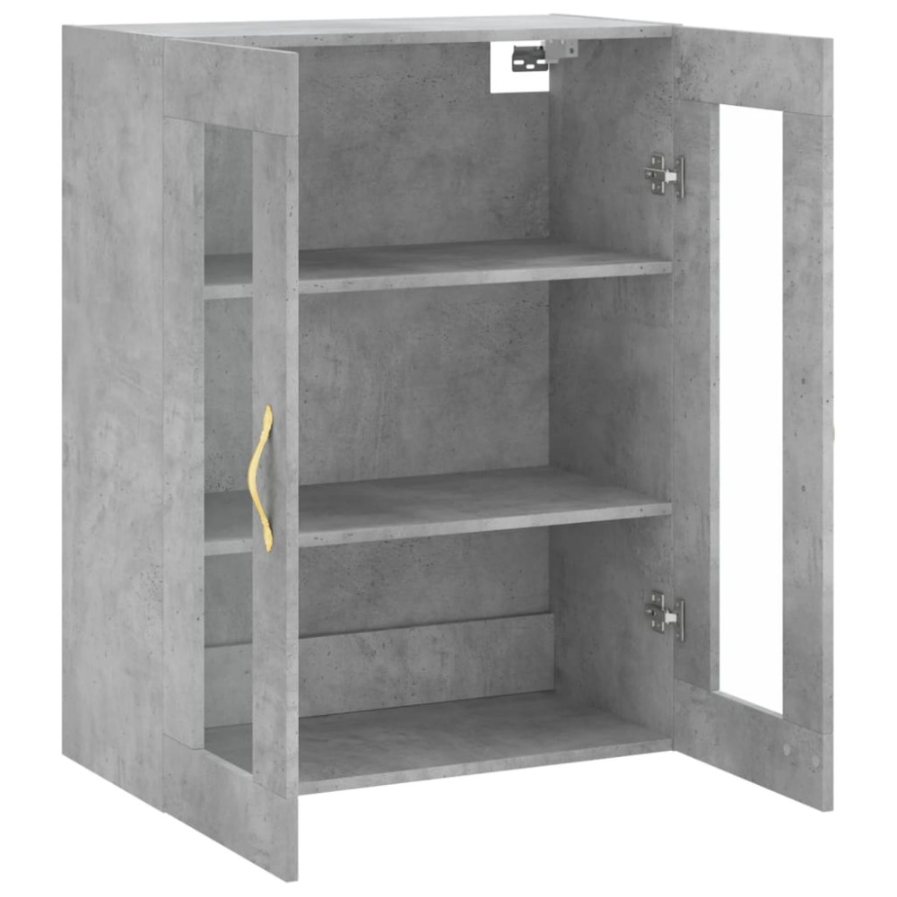 Produktbild för Väggskåp betonggrå 69,5x34x90 cm