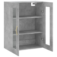 Produktbild för Väggskåp betonggrå 69,5x34x90 cm