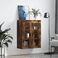 Produktbild för Väggskåp rökfärgad ek 69,5x34x90 cm