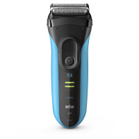 Produktbild för Braun Series 3 3010 Wet & Dry Folierakapparat Trimmer Svart, Blå