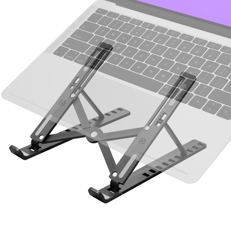 Produktbild för SWMAGICSTAND2 Portabelt bordsstativ för laptop/surfplatta max 15,6 Svart