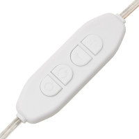 Produktbild för Sminkbord med LED svart 74,5x40x141 cm