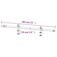 Produktbild för Skjutdörr med beslag 90x210 cm massiv furu