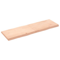 Produktbild för Bordsskiva 160x50x(2-6) cm obehandlad massiv ek levande kant