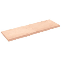 Produktbild för Bordsskiva 180x60x(2-6) cm obehandlad massiv ek levande kant