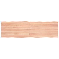 Produktbild för Bordsskiva ljusbrun 140x40x(2-6) cm massivt trä levande kant