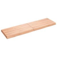 Produktbild för Bordsskiva ljusbrun 140x40x(2-6) cm massivt trä levande kant