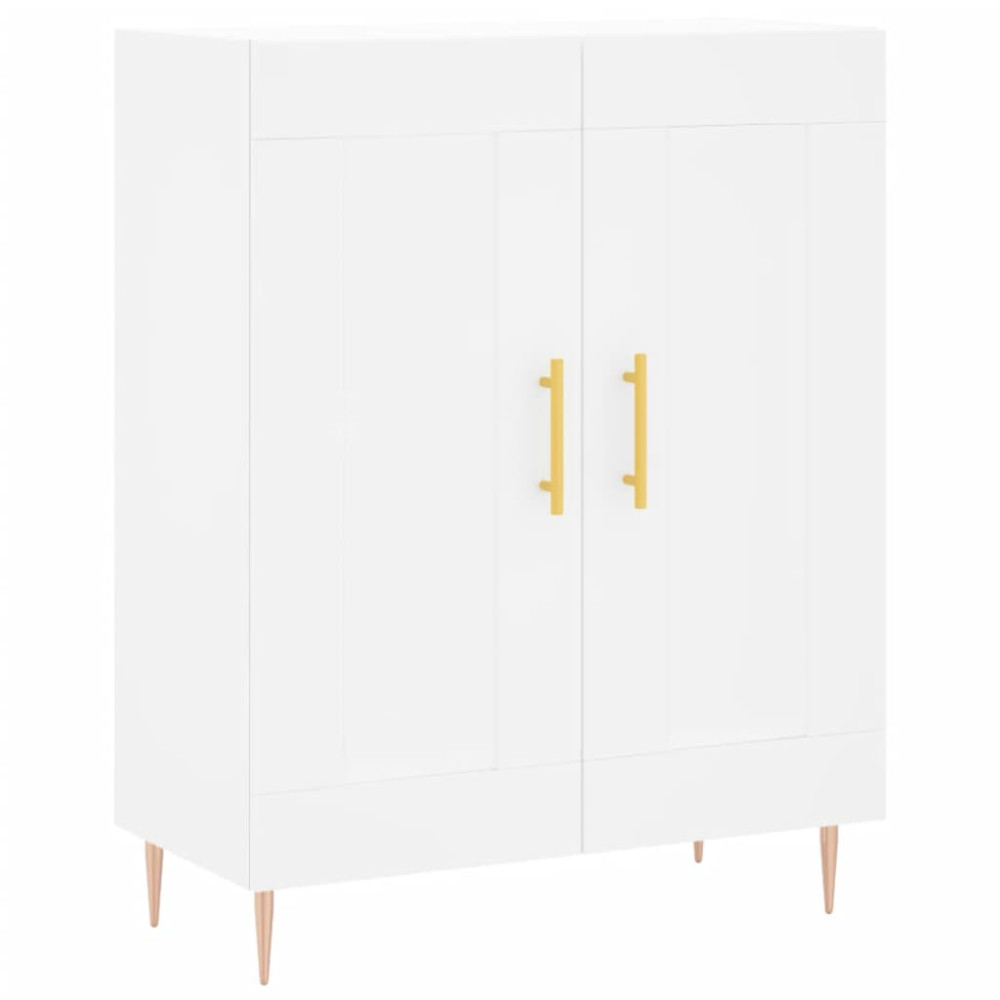 Produktbild för Skåp vit 69,5x34x90 cm konstruerat trä