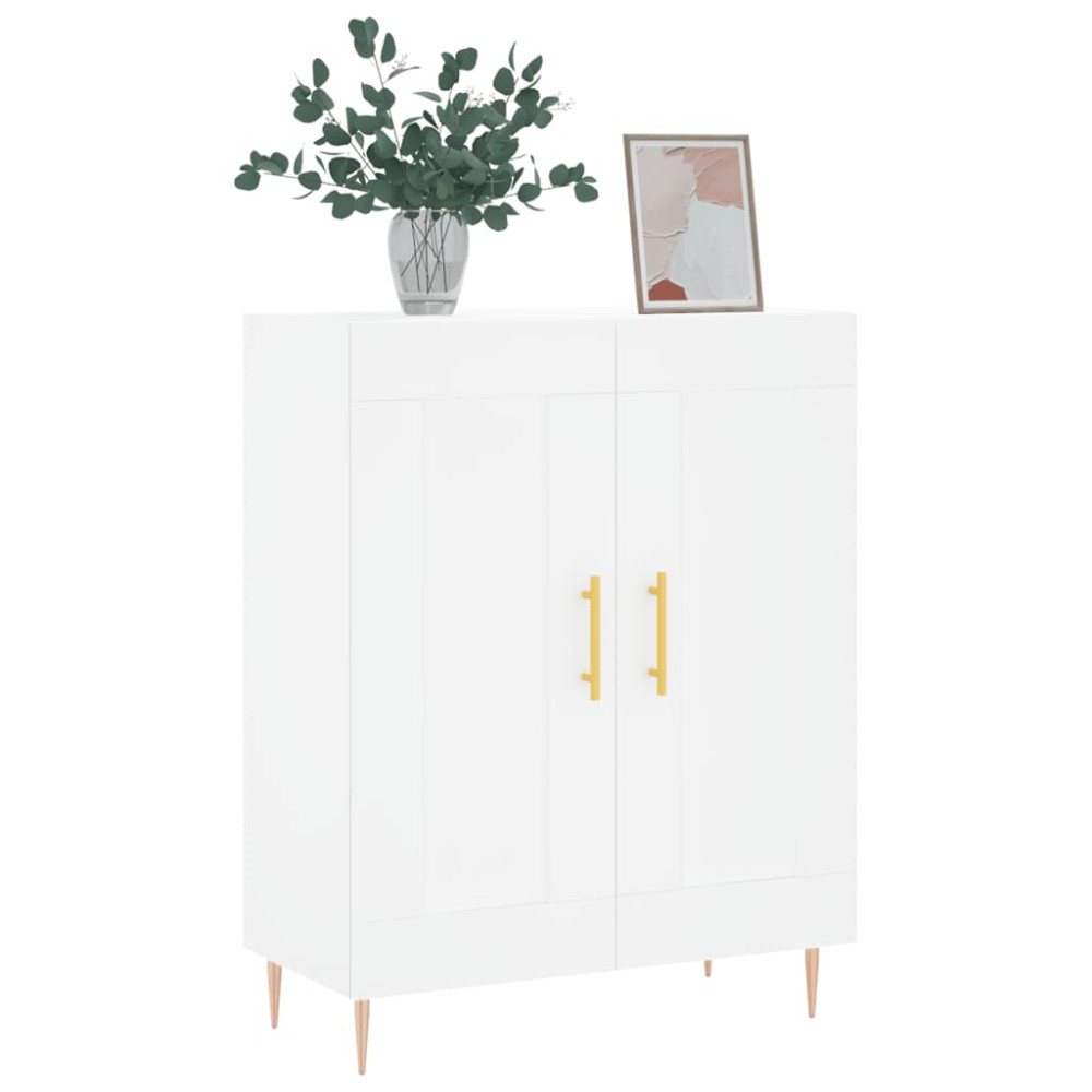 Produktbild för Skåp vit 69,5x34x90 cm konstruerat trä