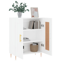 Produktbild för Skåp vit 69,5x34x90 cm konstruerat trä