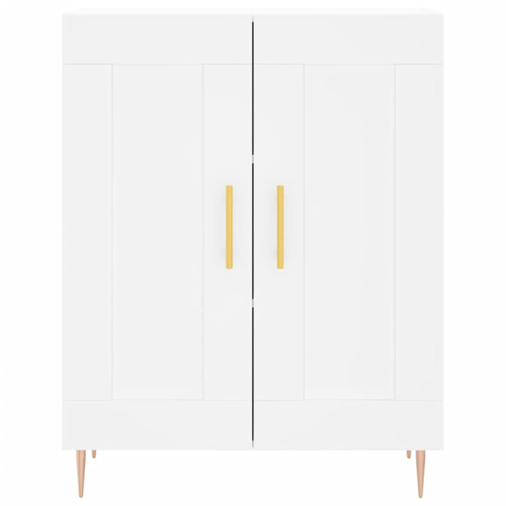 Produktbild för Skåp vit 69,5x34x90 cm konstruerat trä