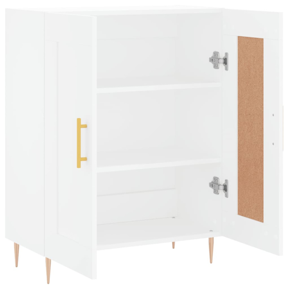 Produktbild för Skåp vit 69,5x34x90 cm konstruerat trä