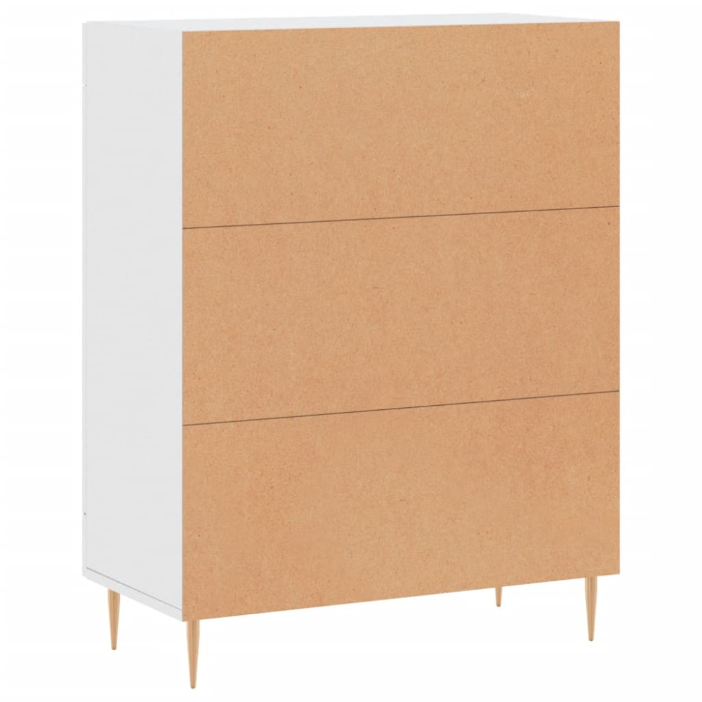 Produktbild för Skåp vit 69,5x34x90 cm konstruerat trä