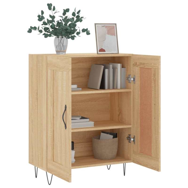 Produktbild för Skänk sonoma-ek 69,5x34x90 cm konstruerat trä