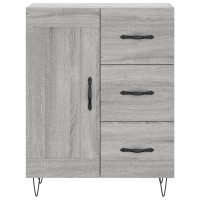 Produktbild för Skänk grå sonoma 69,5x34x90 cm konstruerat trä