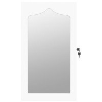 Produktbild för Spegelskåp vit väggmonterat 37,5x10x67 cm