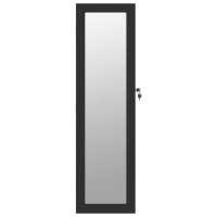 Miniatyr av produktbild för Spegelskåp svart väggmonterat 30x8,5x106 cm
