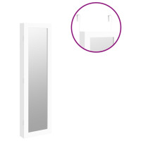 Miniatyr av produktbild för Spegelskåp vit väggmonterat 30x8,5x106 cm