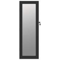 Miniatyr av produktbild för Spegelskåp svart väggmonterat 30x8,5x90 cm