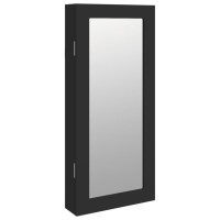 Miniatyr av produktbild för Spegelskåp svart väggmonterat 30x8,5x67 cm