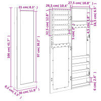 Produktbild för Spegelskåp väggmonterat 30x8,5x106 cm