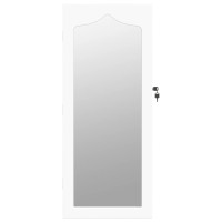 Produktbild för Spegelskåp vit väggmonterat 37,5x10x90 cm