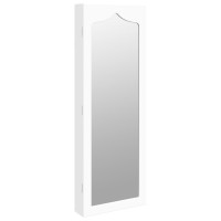 Miniatyr av produktbild för Spegelskåp vit väggmonterat 37,5x10x106 cm