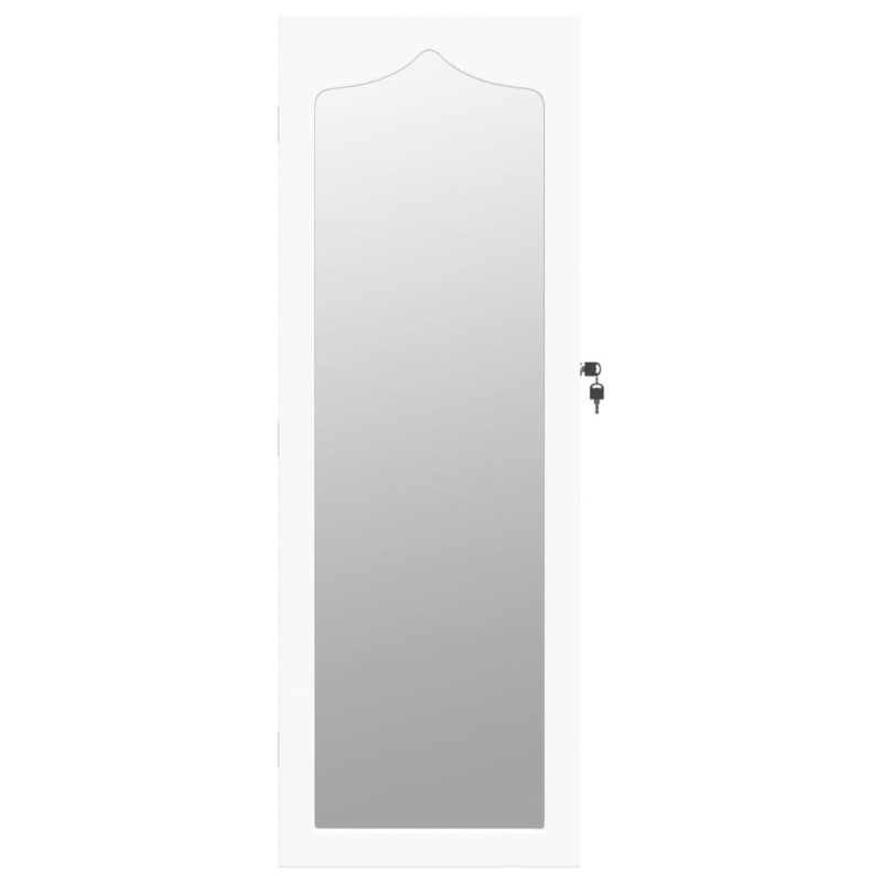Produktbild för Spegelskåp vit väggmonterat 37,5x10x106 cm
