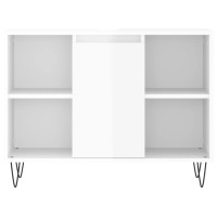 Miniatyr av produktbild för Badrumsmöbler set 3 delar vit högglans konstruerat trä