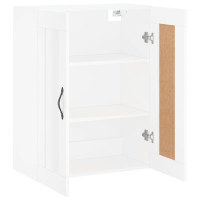 Produktbild för Väggskåp vit 69,5x34x90 cm konstruerat trä