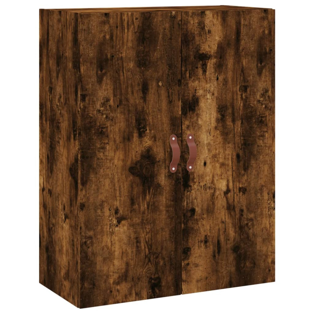 Produktbild för Väggskåp 2 st rökfärgad ek 69,5x34x90 cm