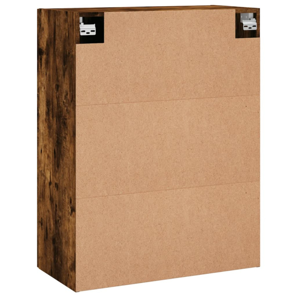 Produktbild för Väggskåp 2 st rökfärgad ek 69,5x34x90 cm