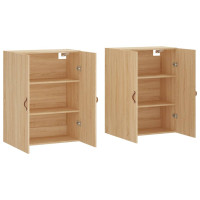 Produktbild för Väggskåp 2 st sonoma-ek 69,5x34x90 cm