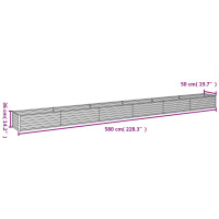 Produktbild för Odlingslåda 580x50x36 cm rosttrögt stål