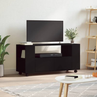 Produktbild för Tv-bänk svart 102x34,5x43 cm konstruerat trä