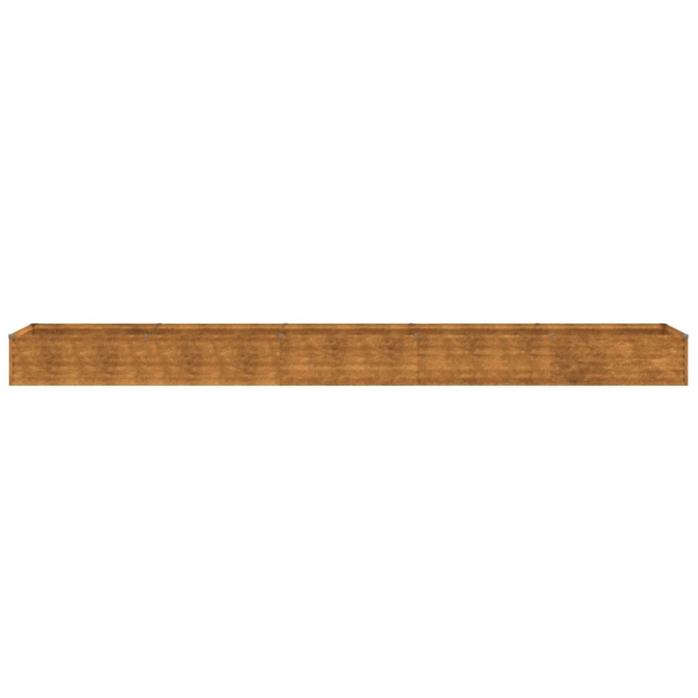 Produktbild för Upphöjd trädgårdsbädd 482x50x36 cm cortenstål