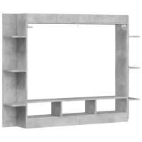 Produktbild för Tv-hylla betonggrå 152x22x113 cm konstruerat trä