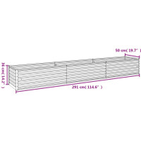 Produktbild för Odlingslåda 291x50x36 cm rosttrögt stål