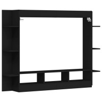 Produktbild för Tv-skåp svart 152x22x113 cm konstruerat trä