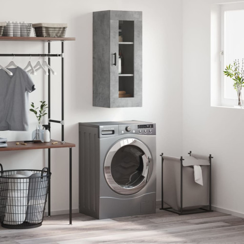 vidaXL Väggskåp betonggrå 34,5x34x90 cm - Skänkar & Serveringsbord