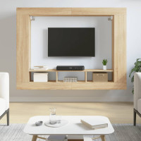 Produktbild för Tv-hylla sonoma-ek 152x22x113 cm konstruerat trä