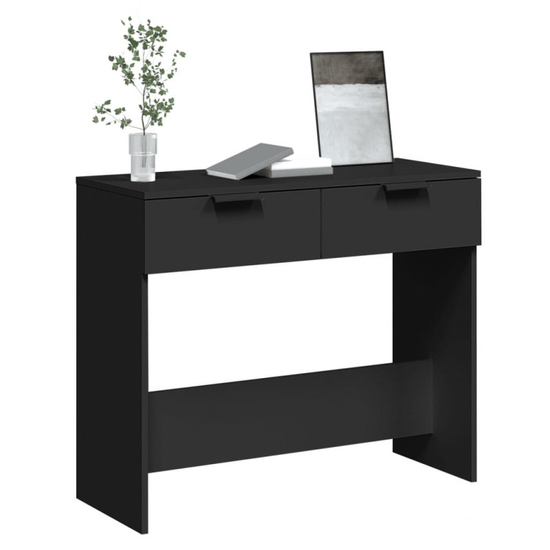 Produktbild för Konsolbord svart 90x36x75 cm konstruerat trä