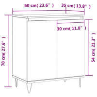 Produktbild för Byrå brun ek 60x35x70 cm konstruerat trä