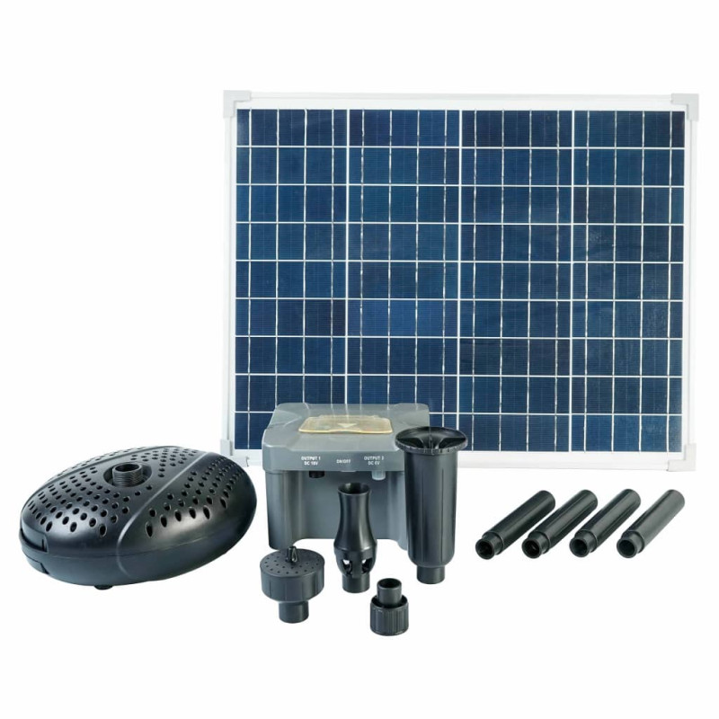 Produktbild för Ubbink SolarMax 2500 set med solpanel, pump och batteri