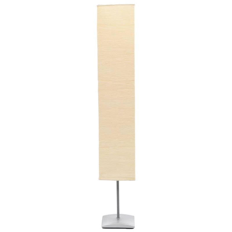 Produktbild för Golvlampa med skärm av rispapper och aluminiumfot 130 cm