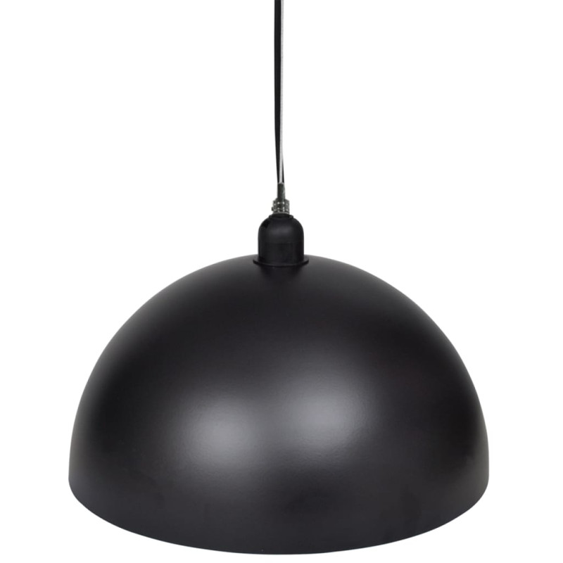 Produktbild för Taklampa 2 st höjdjusterbar halvrund svart